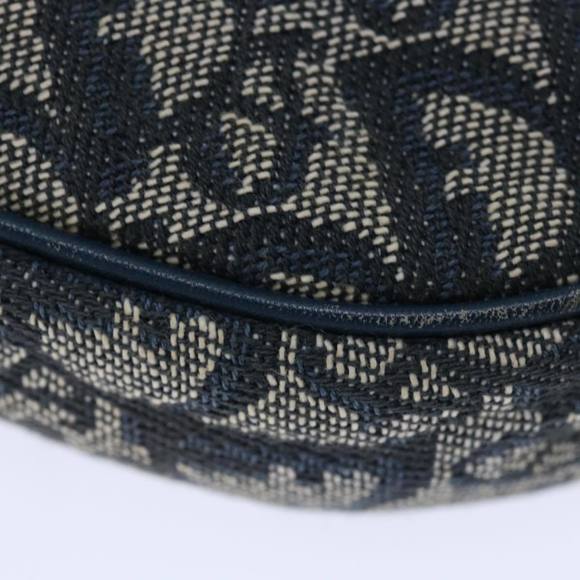 Christian Dior Trotter Canvas Saddle Pouch Accessory Pouch Navy Auth yk10980 - Picture 15 of 16